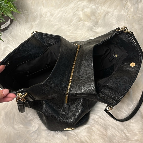 Coach Black Leather Hobo Tote Bag - Picture 6 of 11